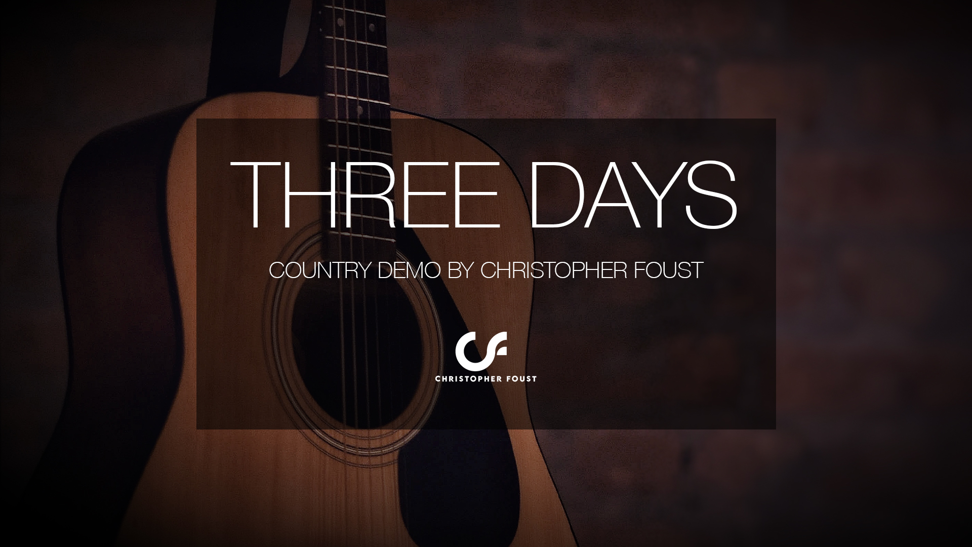 Three Days by songwriter Christopher Foust